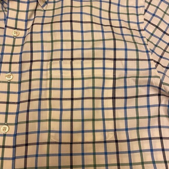 Vineyard Vines White and Blue Long Sleeve Murray Button Down Shirt Sz L - Picture 4 of 14
